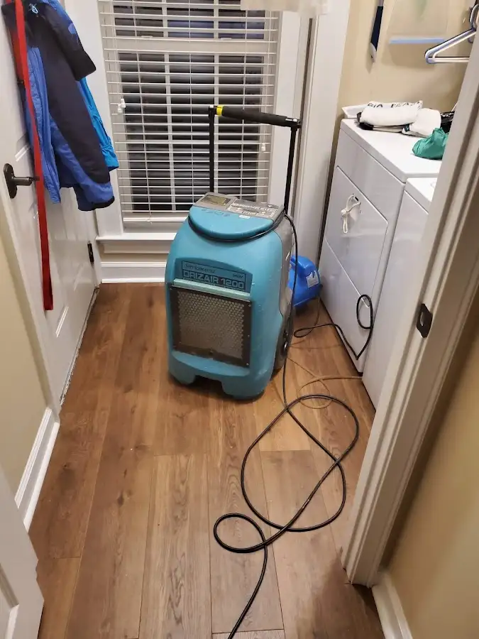 Commercial dehumidifier deployed for Flood Damage Cleanup in Novato